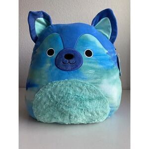 Squishmallow Kippie The German Shepherd Dog 20” Plush Blue Tie Dye Soft NEW